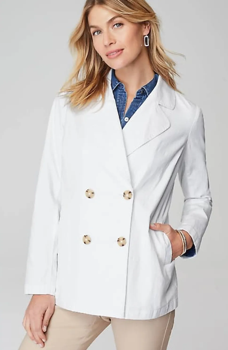 Lightweight Double-Breasted Jacket | Jjill