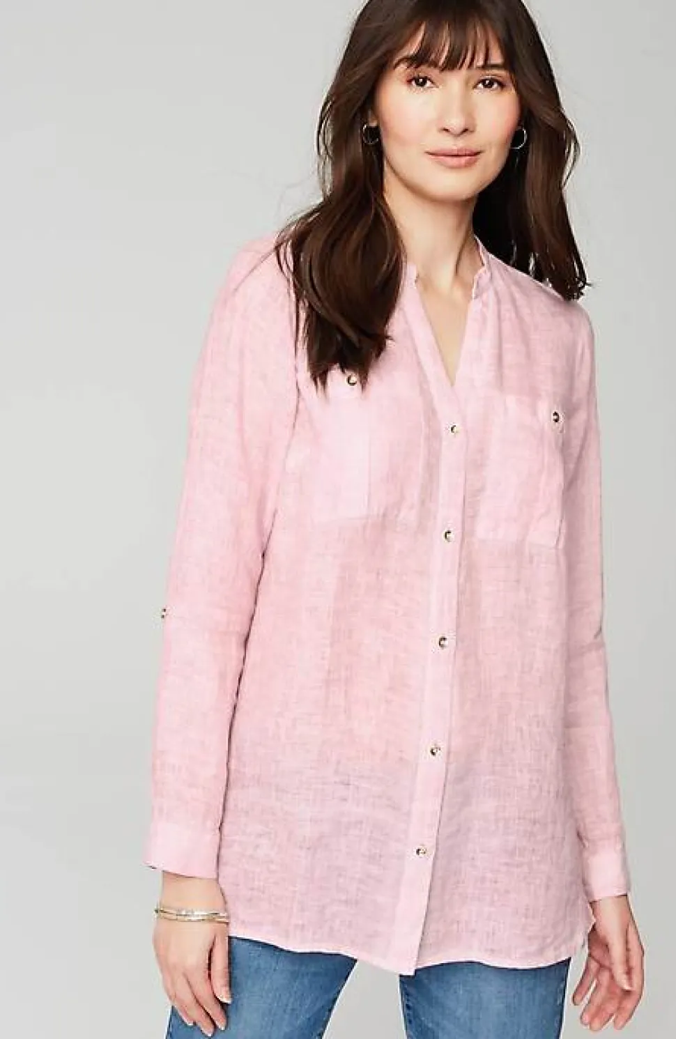 Linen Garment-Dyed Tunic | Jjill