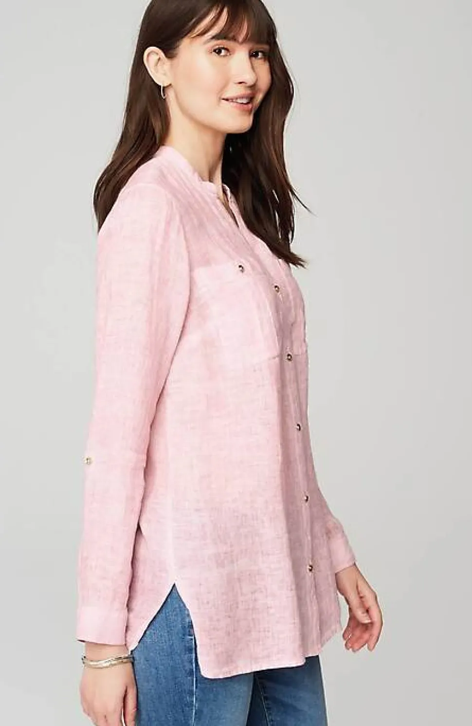 Linen Garment-Dyed Tunic | Jjill