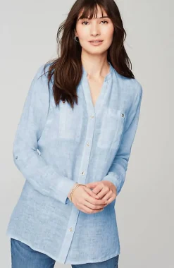 Linen Garment-Dyed Tunic | Jjill