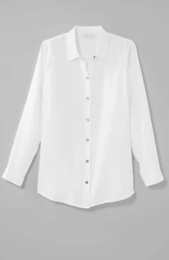 Linen Tab-Sleeve A-Line Shirt | Jjill