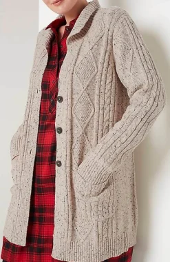 Long Cabled Cardi | Jjill