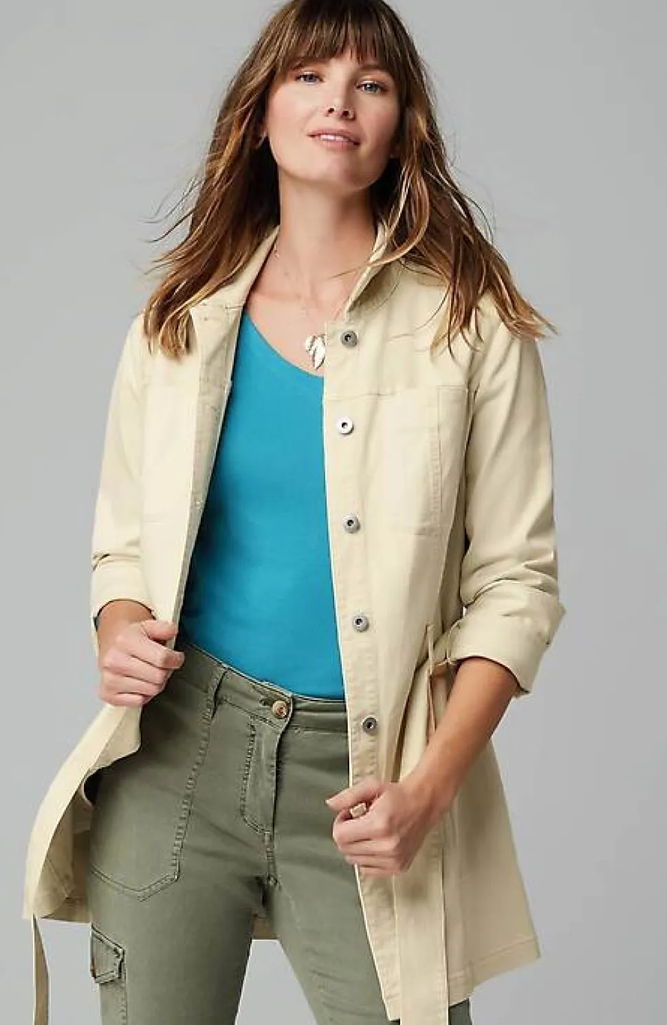 Long Modern Utility Jacket | Jjill