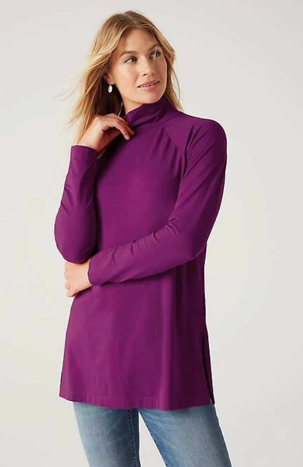 Luxe Supima® Everyday Turtleneck Tunic | Jjill