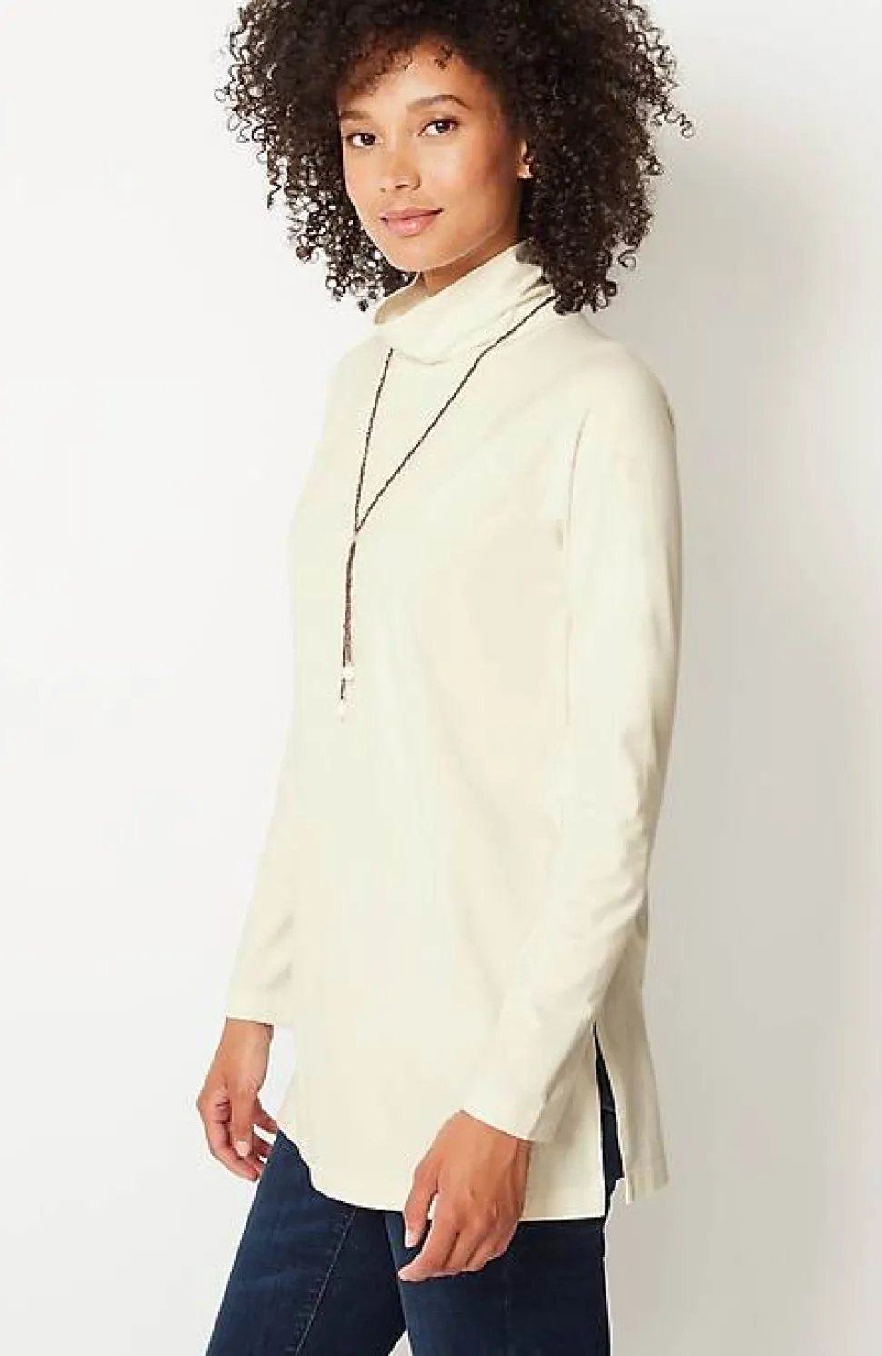 Luxe Supima® Everyday Turtleneck Tunic | Jjill