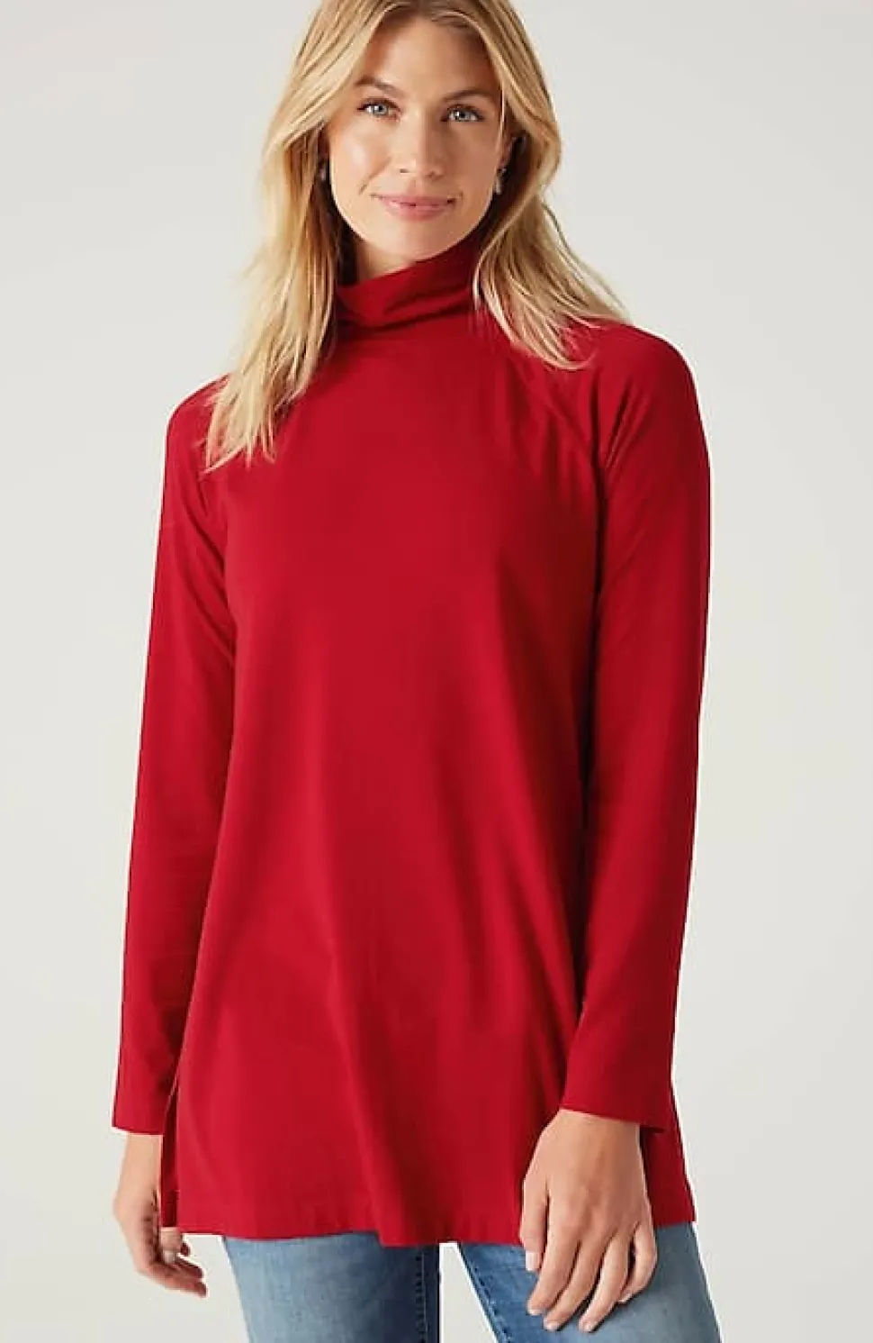 Luxe Supima® Everyday Turtleneck Tunic | Jjill