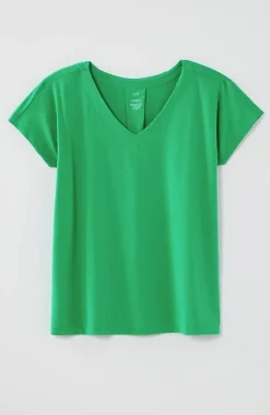 Luxe Supima® Pleat-Back Tee | Jjill