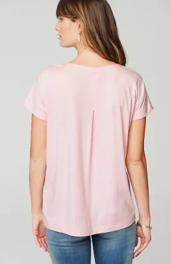 Luxe Supima® Pleat-Back Tee | Jjill