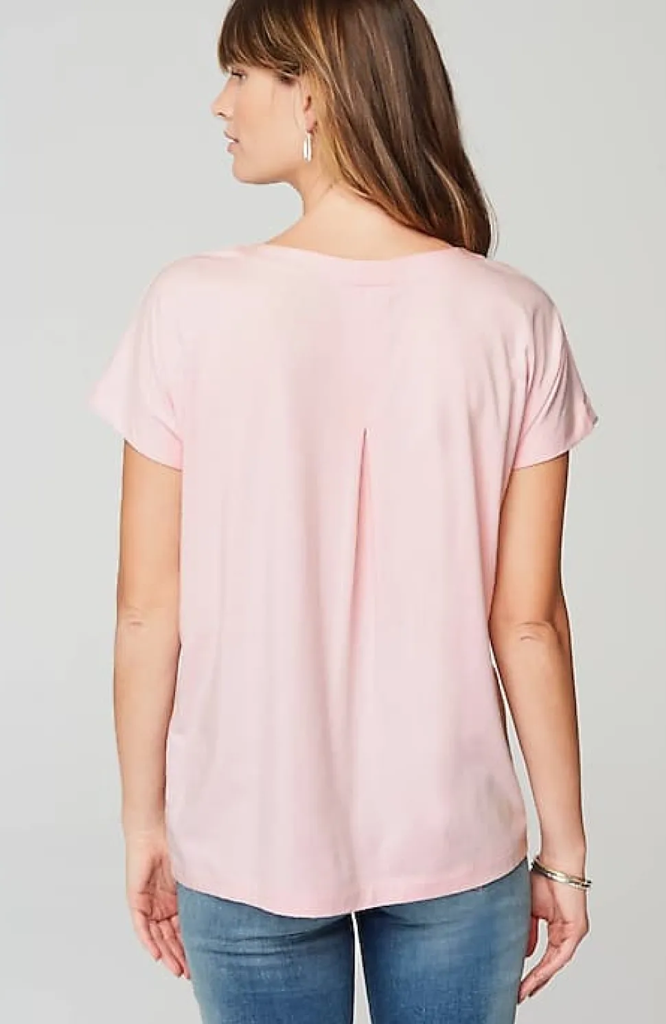 Luxe Supima® Pleat-Back Tee | Jjill