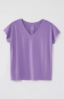 Luxe Supima® Pleat-Back Tee | Jjill