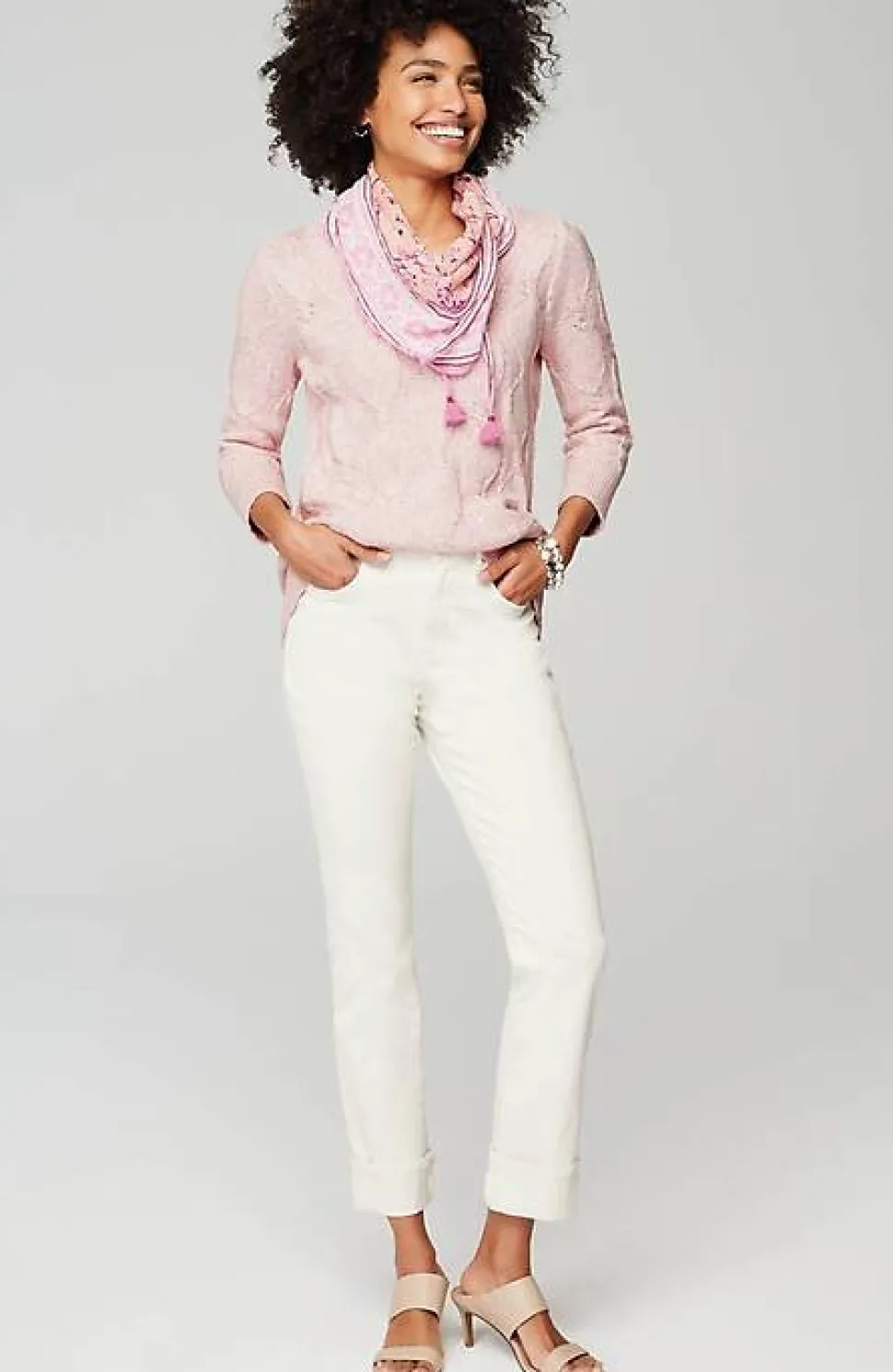 Marled Cable Sweater | Jjill