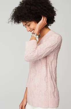 Marled Cable Sweater | Jjill
