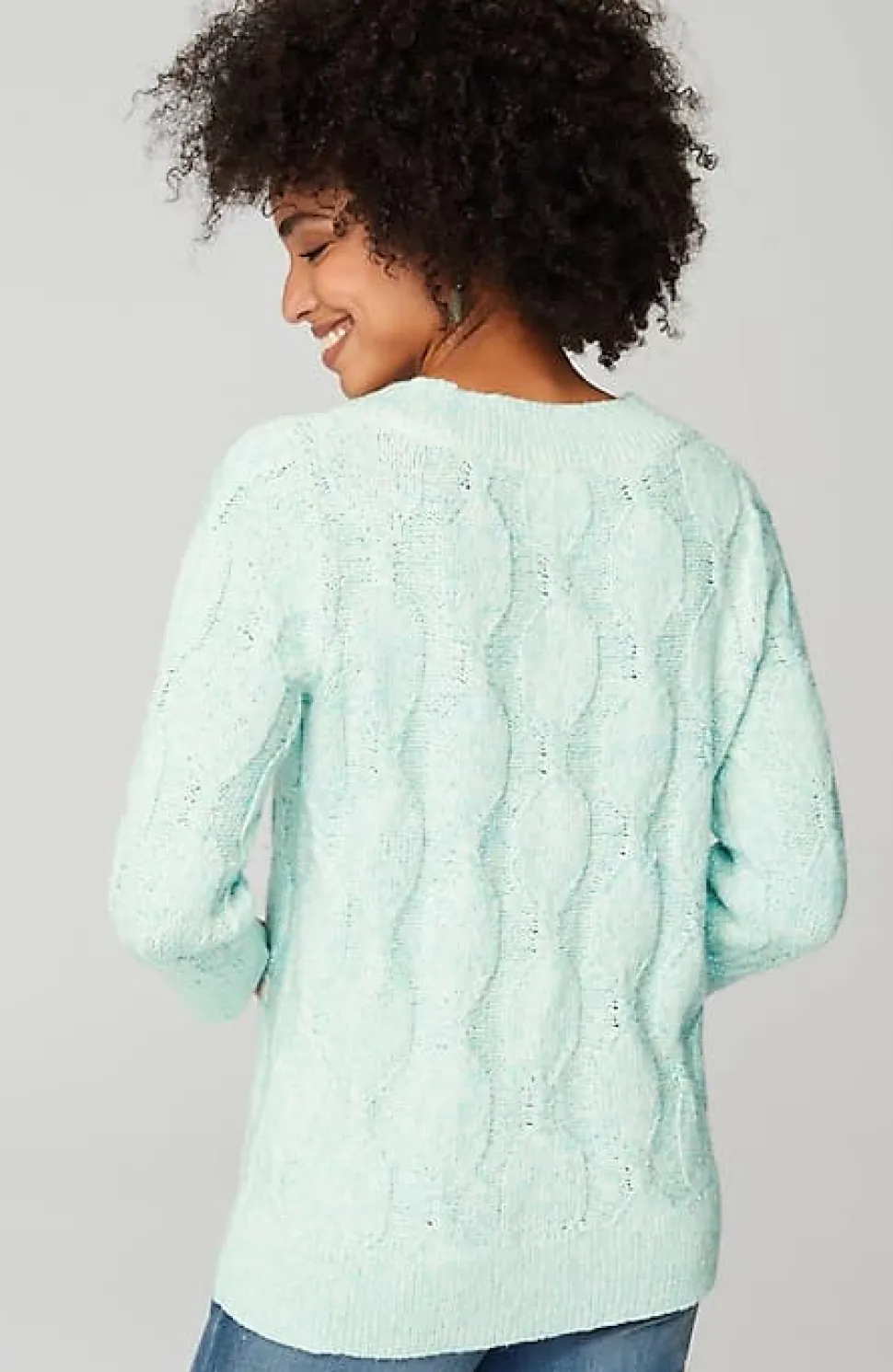 Marled Cable Sweater | Jjill