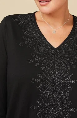 Metallic-Embroidered Tunic | Jjill