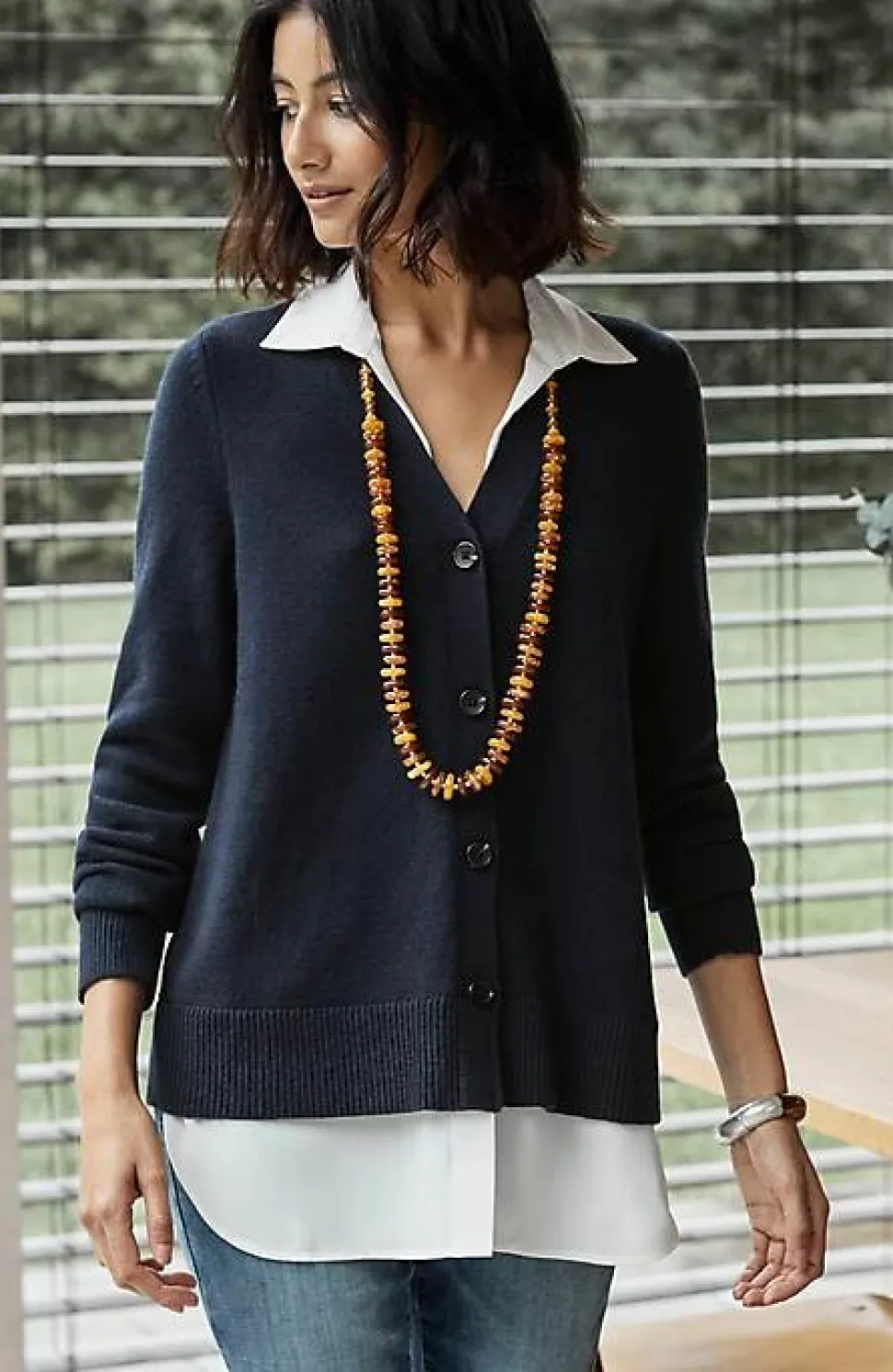 Mixed-Media Cardi | Jjill