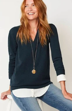 Mixed-Media Layered Sweater | Jjill