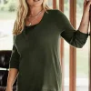 Mixed-Media Layered V-Neck Sweater | Jjill