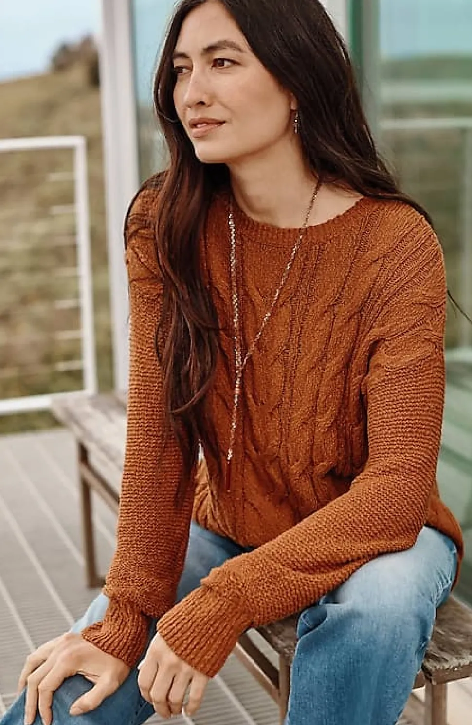 Mixed-Textures Pullover Sweater | Jjill