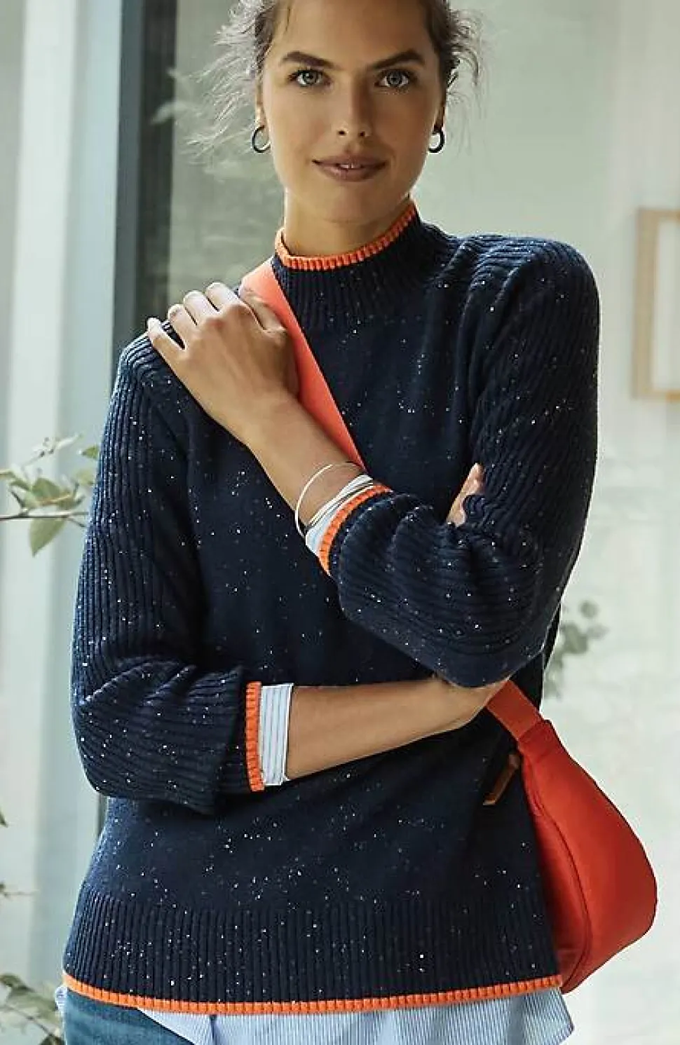 Modern Mock-Neck Sweater | Jjill