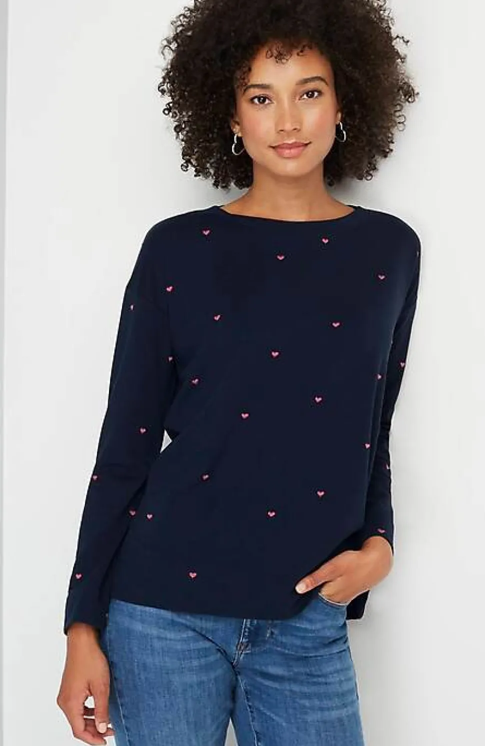More Love Embroidered Sweatshirt | Jjill