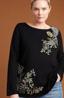 Multicolor-Embroidered Top | Jjill