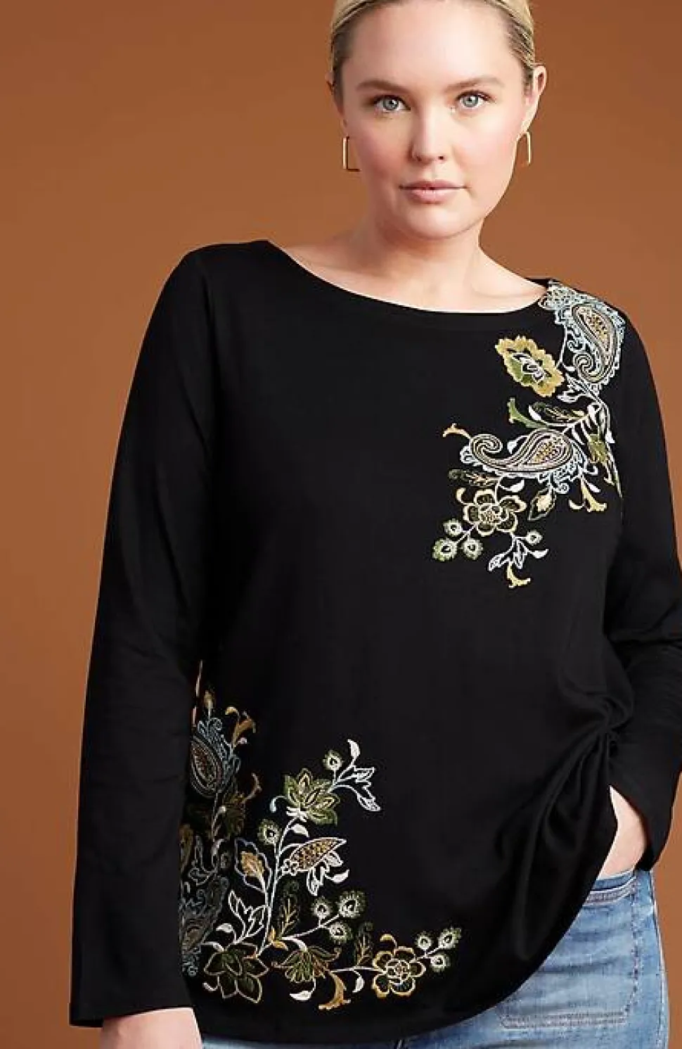 Multicolor-Embroidered Top | Jjill