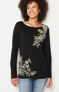 Multicolor-Embroidered Top | Jjill