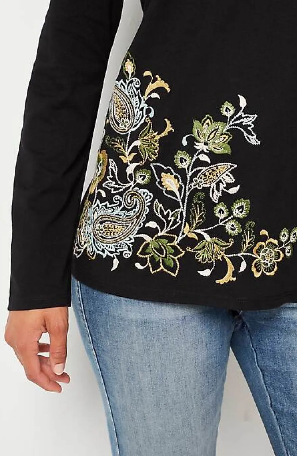 Multicolor-Embroidered Top | Jjill