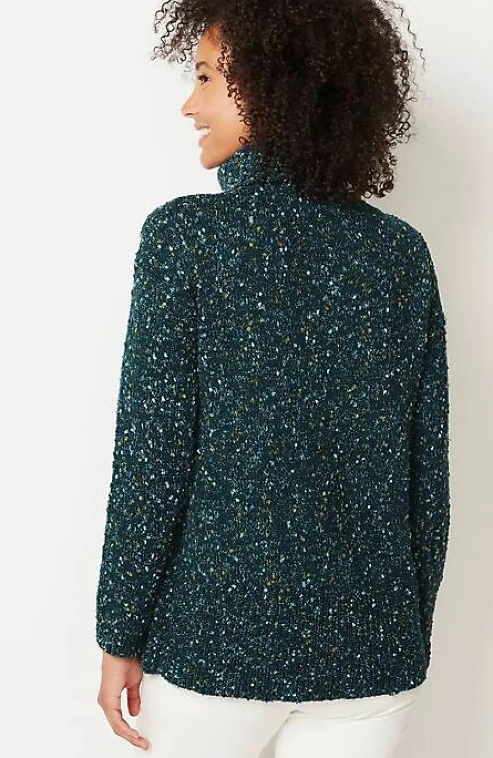 Multi-Tweed Turtleneck Sweater | Jjill