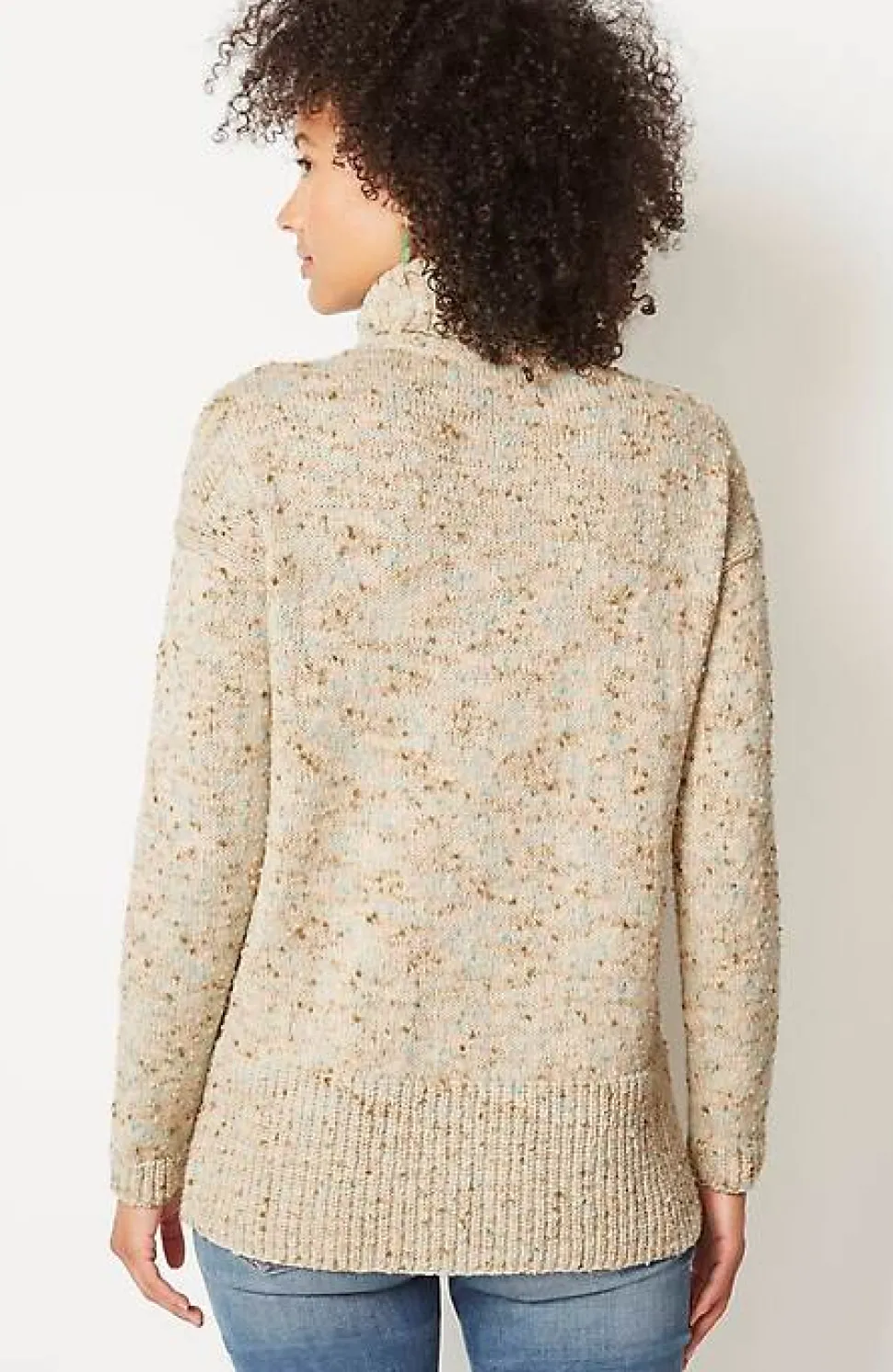 Multi-Tweed Turtleneck Sweater | Jjill