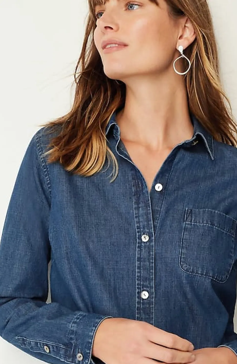 One-Pocket Button-Front Shirt | Jjill