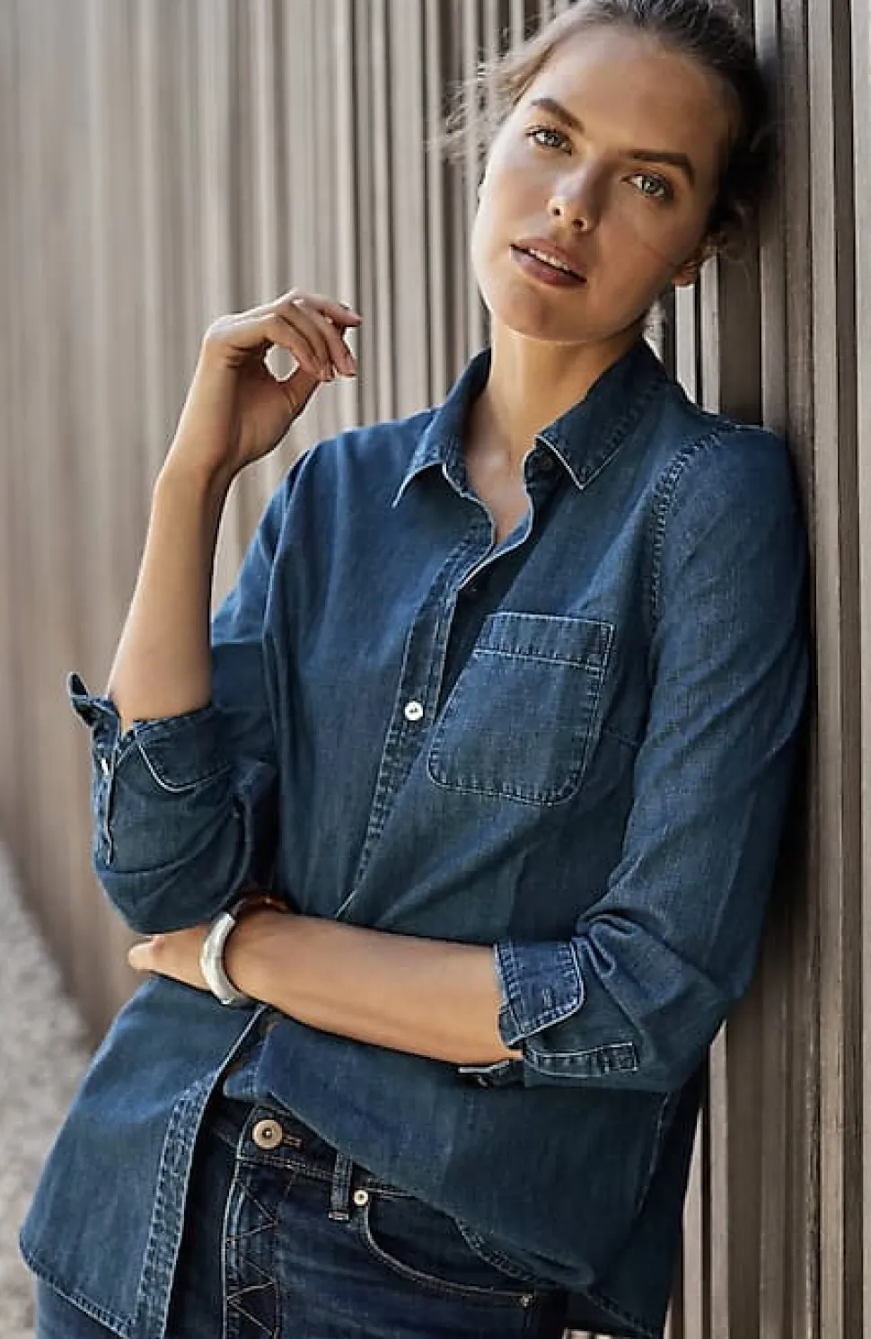 One-Pocket Button-Front Shirt | Jjill