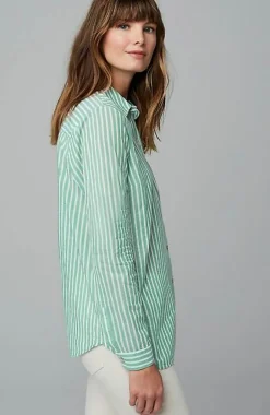 One-Pocket Shirred-Back Shirt | Jjill