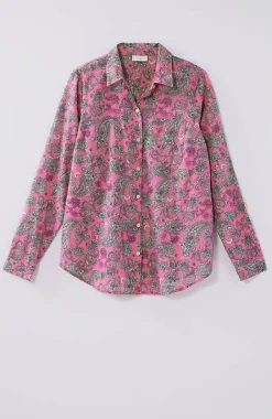 One-Pocket Shirred-Back Shirt | Jjill