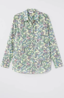 One-Pocket Shirred-Back Shirt | Jjill
