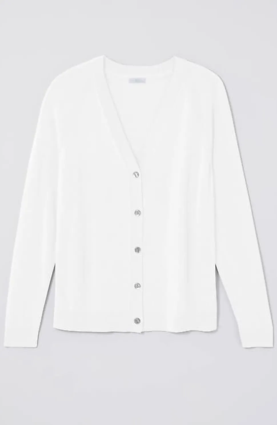 Organically Grown Cotton V-Neck Cardi | Jjill