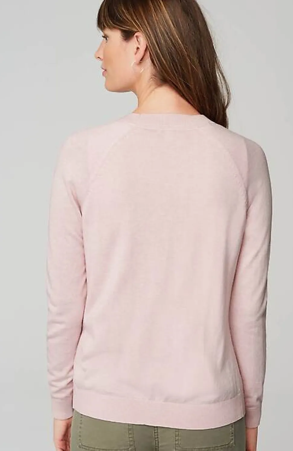Organically Grown Cotton V-Neck Cardi | Jjill