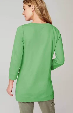 Organically Grown Cotton Button-Seamed Tunic | Jjill