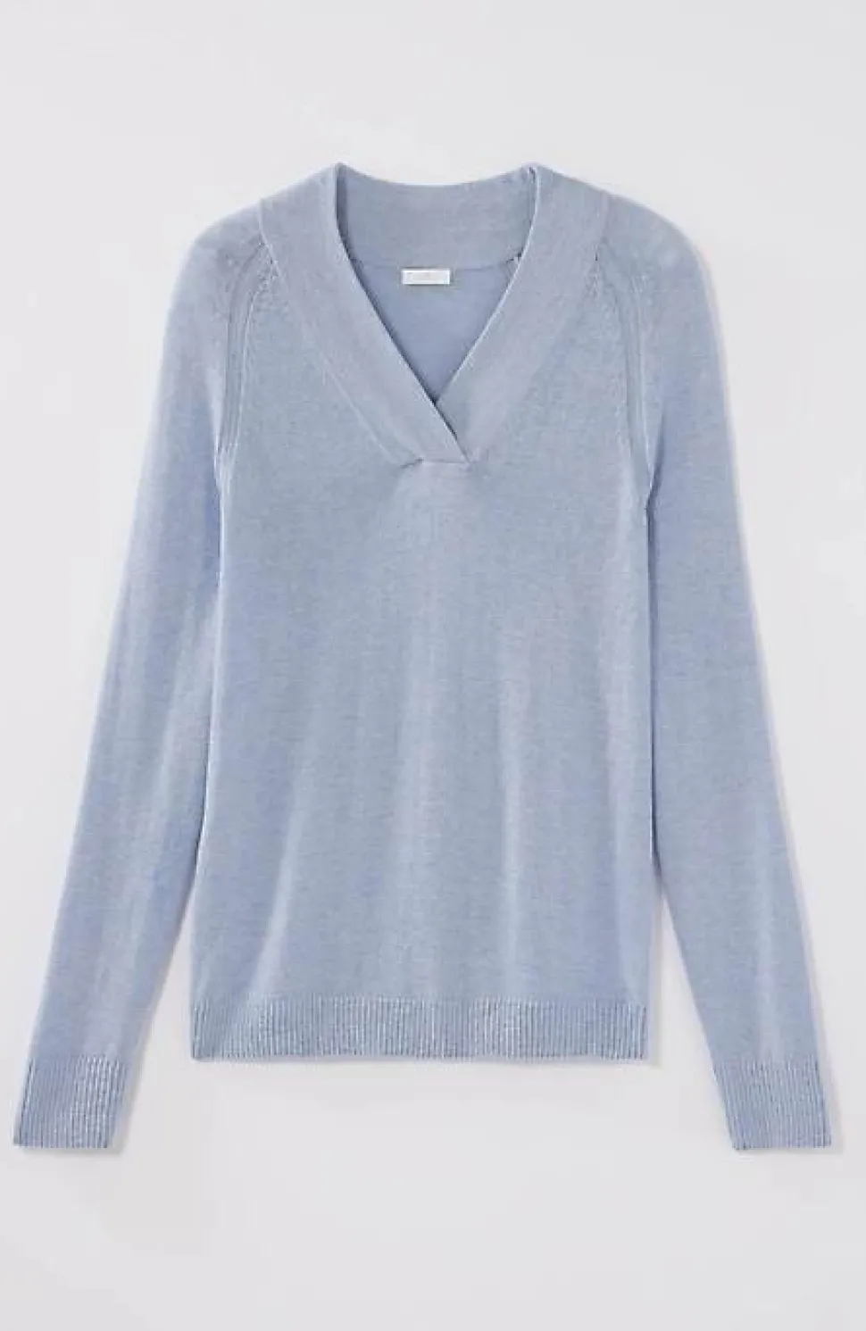 Overlapping-V-Neck Sweater | Jjill