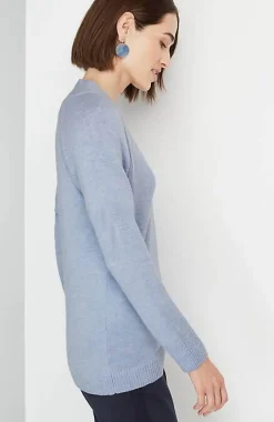 Overlapping-V-Neck Sweater | Jjill