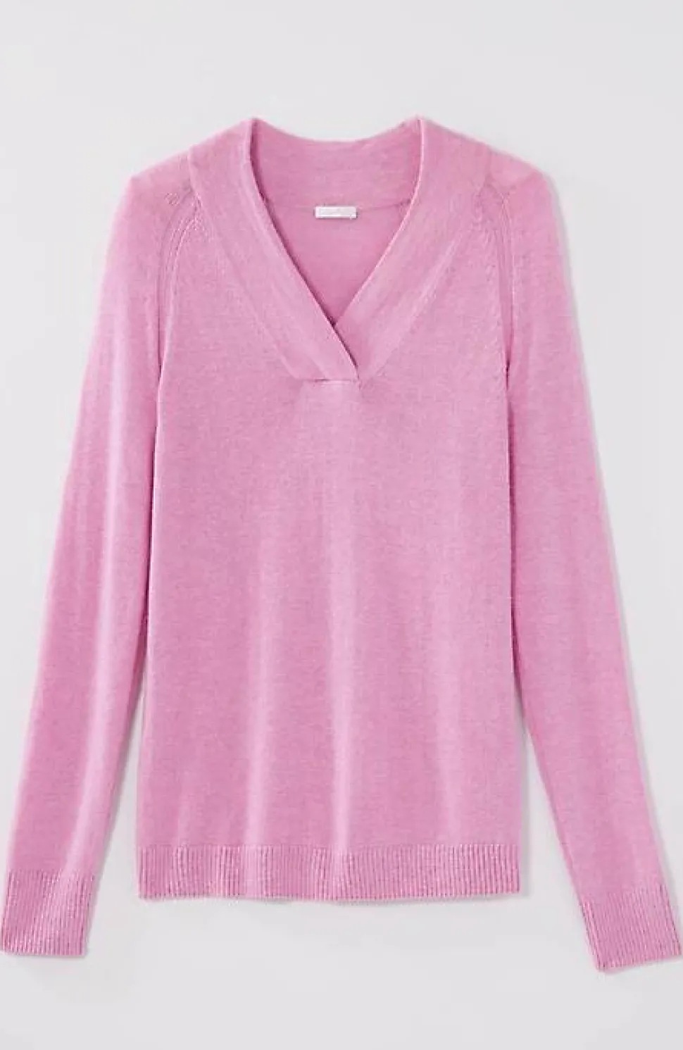 Overlapping-V-Neck Sweater | Jjill