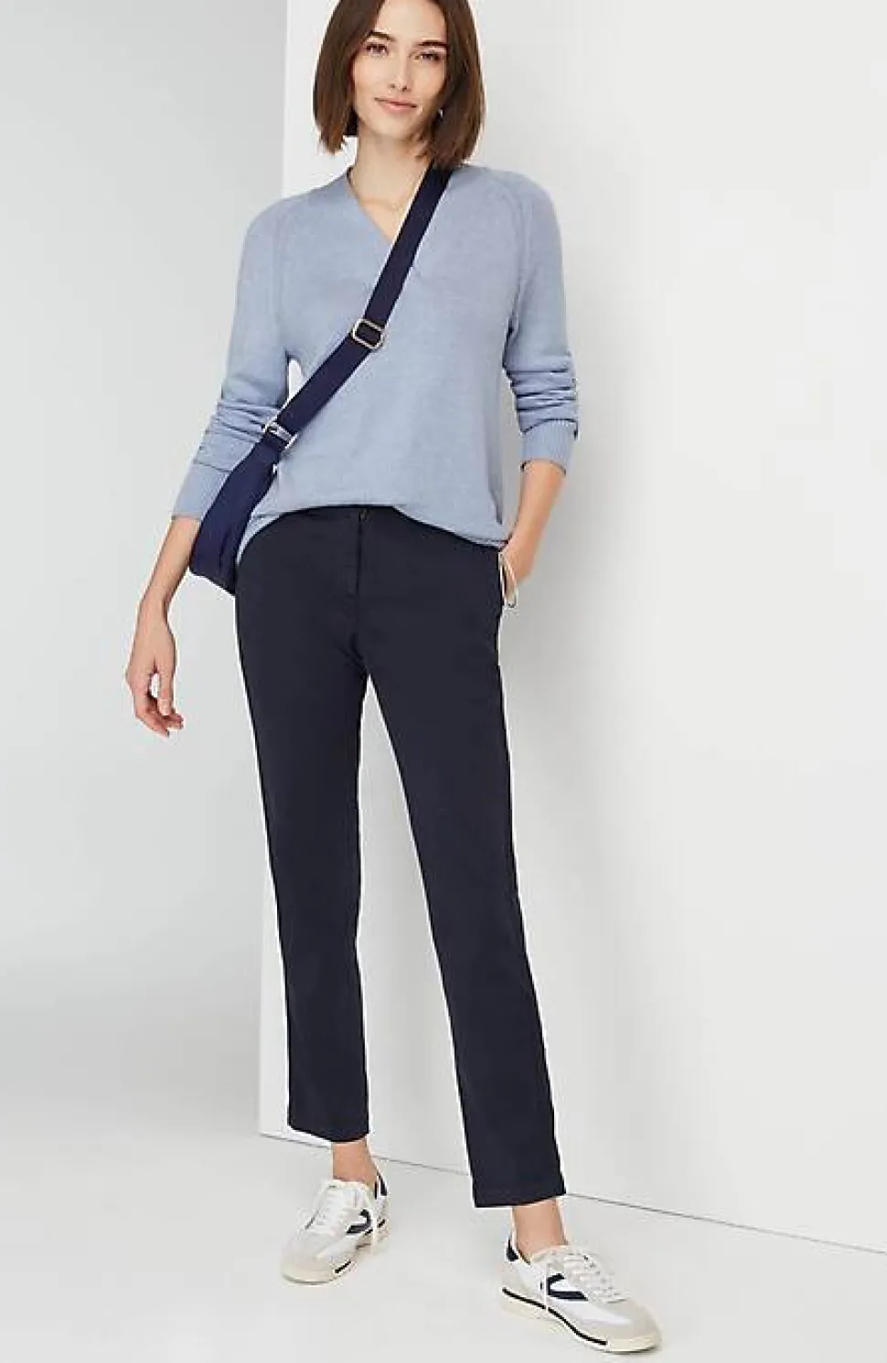 Overlapping-V-Neck Sweater | Jjill