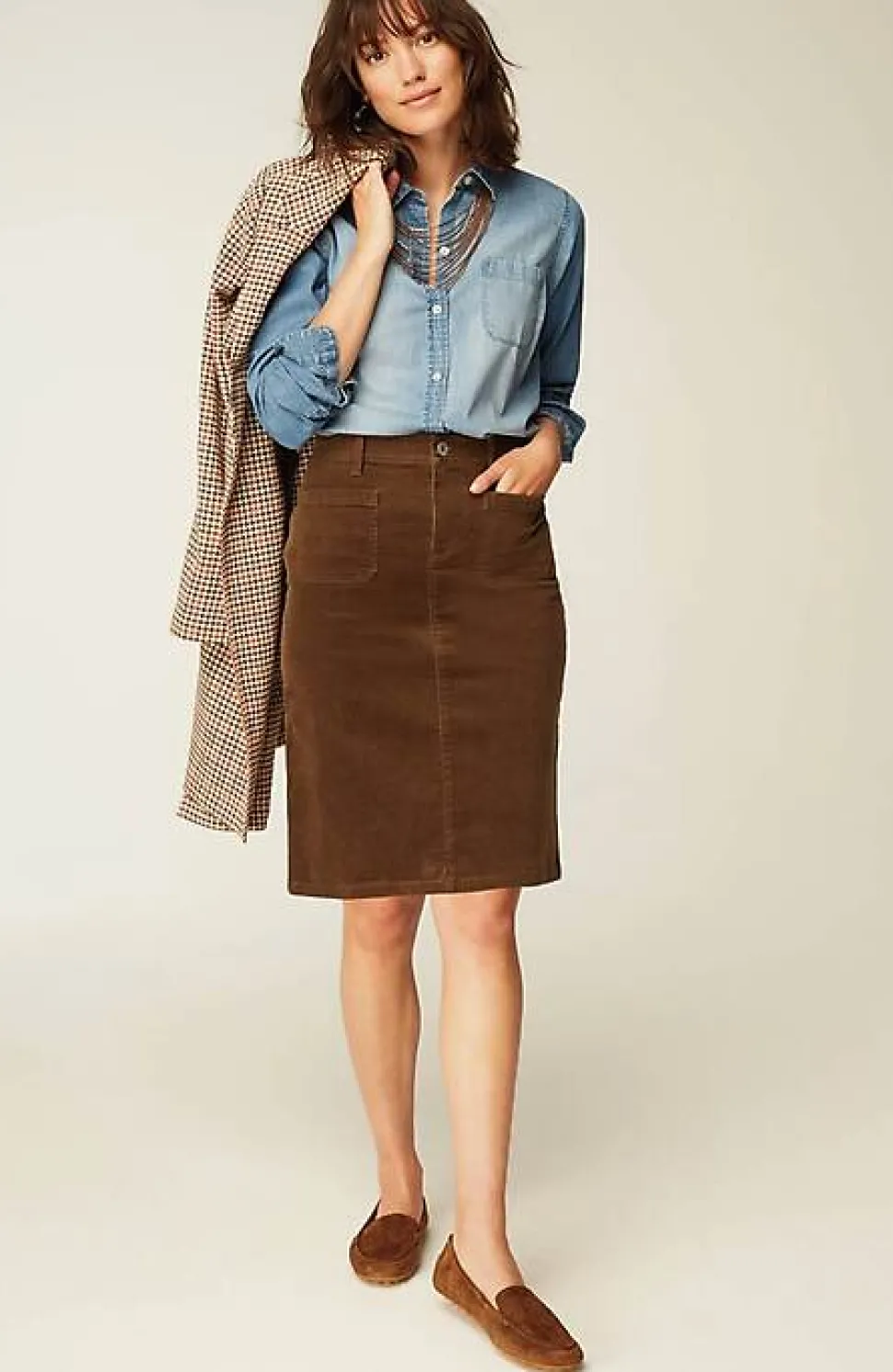 Patch-Pocket Skirt | Jjill
