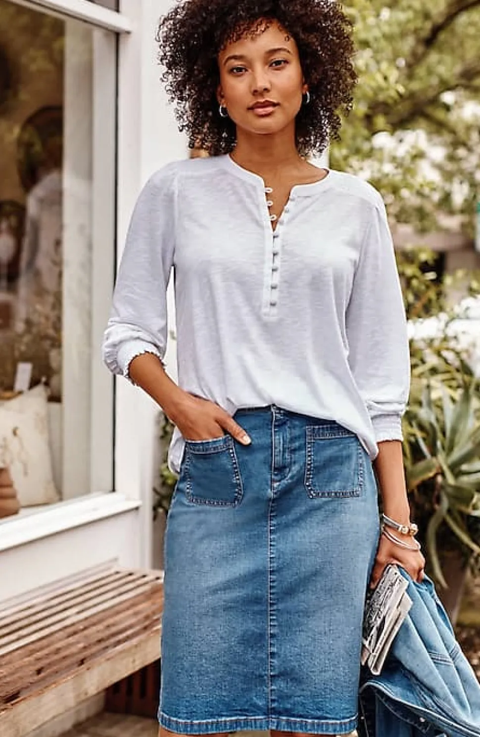 Patch-Pocket Skirt | Jjill