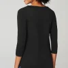 Pima 3/4-Sleeve V-Neck Tee | Jjill