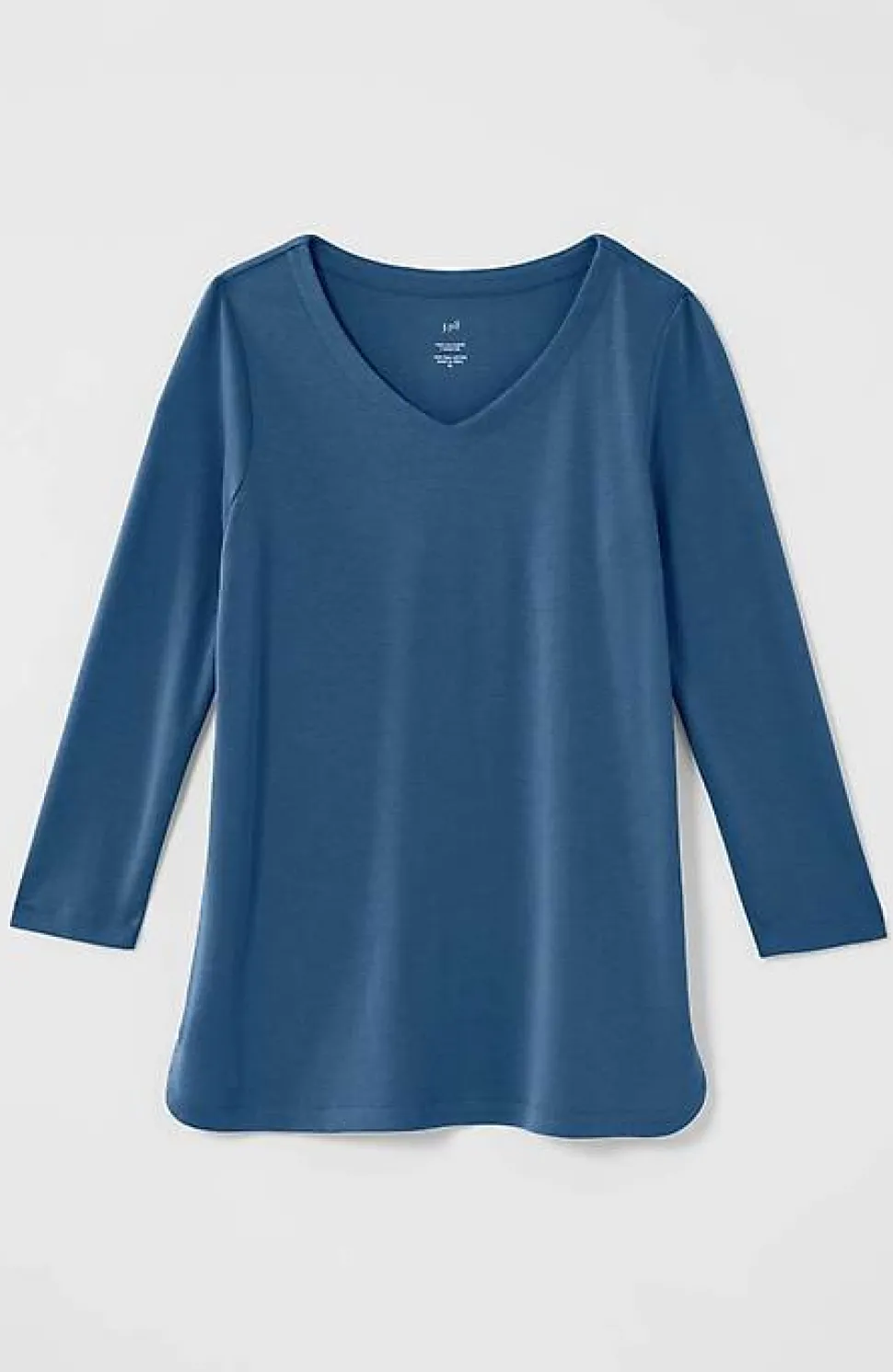 Pima 3/4-Sleeve V-Neck Tee | Jjill