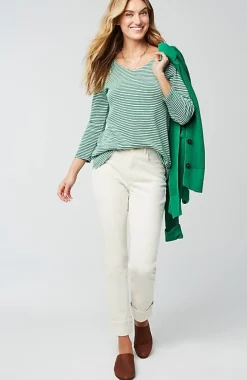 Pima 3/4-Sleeve V-Neck Tee | Jjill