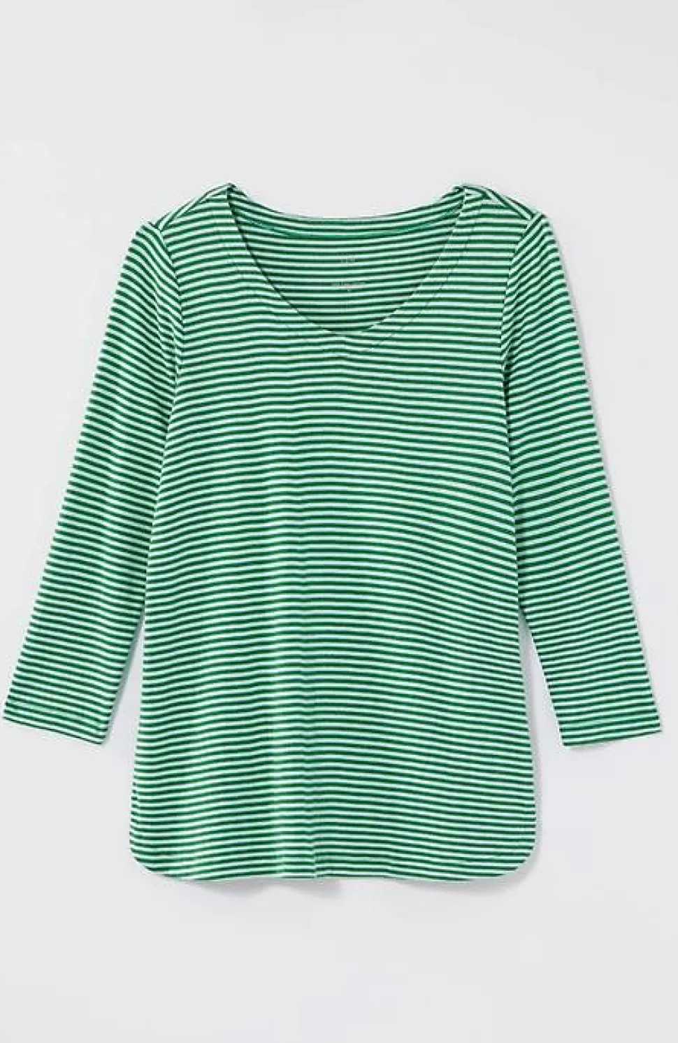 Pima 3/4-Sleeve V-Neck Tee | Jjill