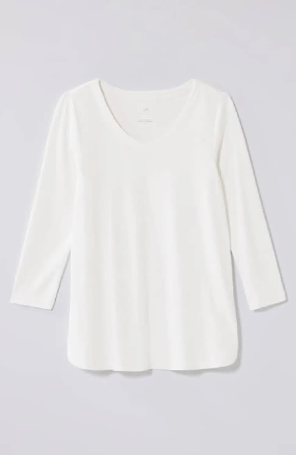 Pima 3/4-Sleeve V-Neck Tee | Jjill