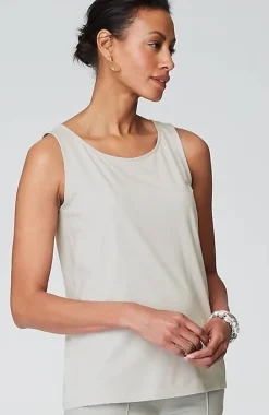 Pima-Stretch Knit Tank | Jjill